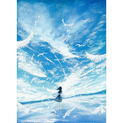 Wings of Prayer - Acrylic Painting - Artezaar.com Online Art Gallery