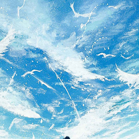 Wings of Prayer - Acrylic Painting - Artezaar.com Online Art Gallery
