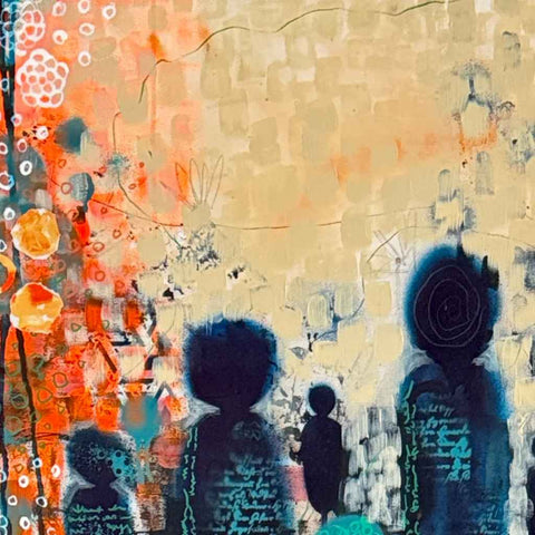 Written Paths Mixed Media Painting Buy Now on Artezaar.com Online Art Gallery Dubai UAE