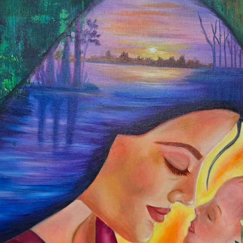 You Are My Light Mixed Media Painting Buy Now on Artezaar.com Online Art Gallery Dubai UAE