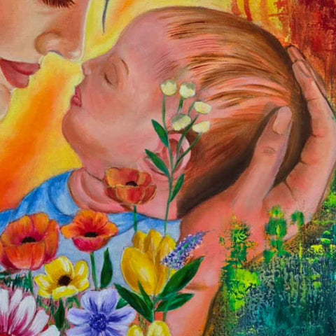 You Are My Light Mixed Media Painting Buy Now on Artezaar.com Online Art Gallery Dubai UAE