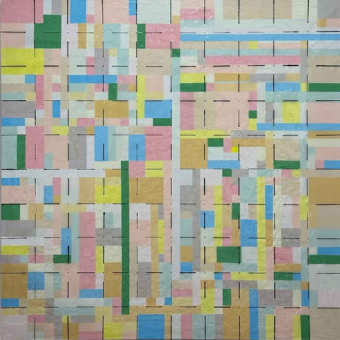 Yummy Grid Abstract Acrylic Painting Buy Now on Artezaar.com Online Art Gallery Dubai UAE