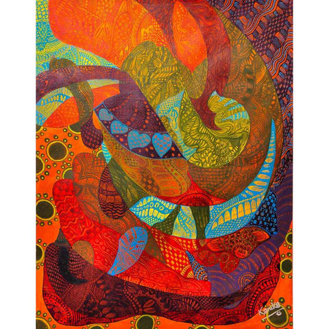 Manifestation Abstract Mixed Media Painting Buy Now on Artezaar.com Online Art Gallery Dubai UAE