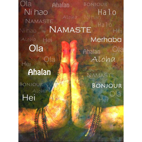 Namaste Abstract Mixed Media Painting Buy Now on Artezaar.com Online Art Gallery Dubai UAE