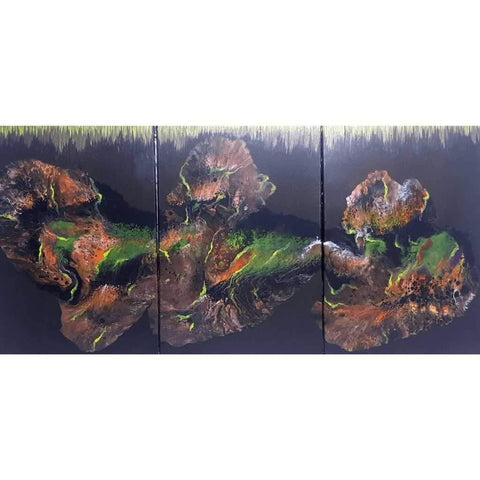 3 Pieces Art Pieces Abstract Acrylic Painting Buy Now on Artezaar.com Online Art Gallery Dubai UAE