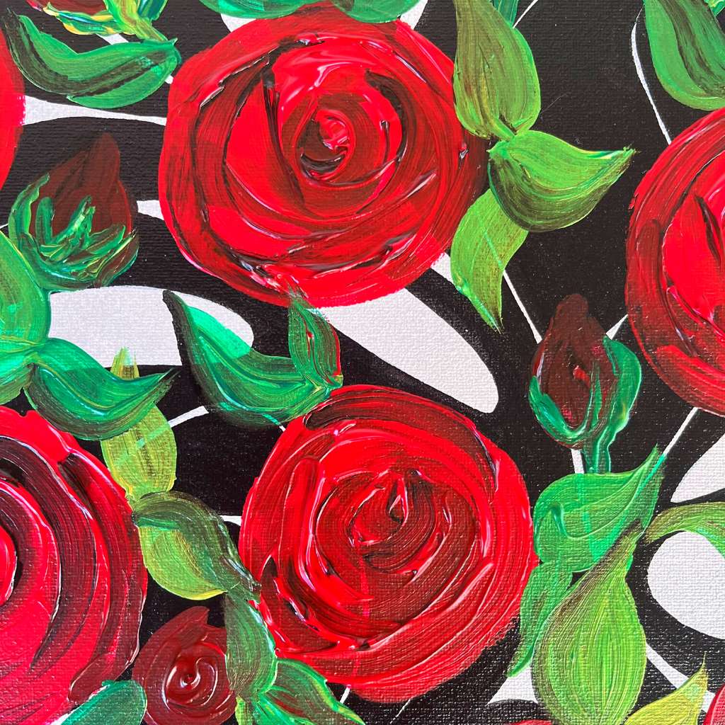 9 Roses | Acrylic Painting | Artezaar.com Online Art Gallery in Dubai