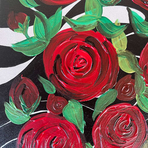 9 Roses Acrylic Painting Buy Now on Artezaar.com Online Art Gallery Dubai UAE