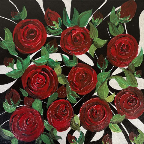 9 Roses Acrylic Painting Buy Now on Artezaar.com Online Art Gallery Dubai UAE