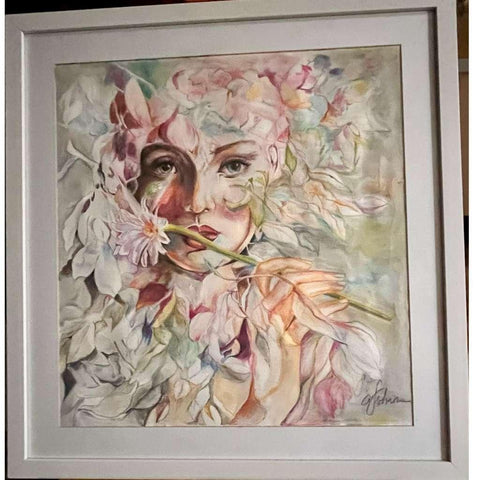 Amie The Flower Girl Fine Art Sketches And Drawings Buy Now on Artezaar.com Online Art Gallery Dubai UAE