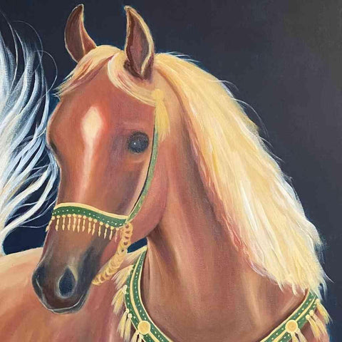 Arabian Pride Mixed Media Painting Buy Now on Artezaar.com Online Art Gallery Dubai UAE
