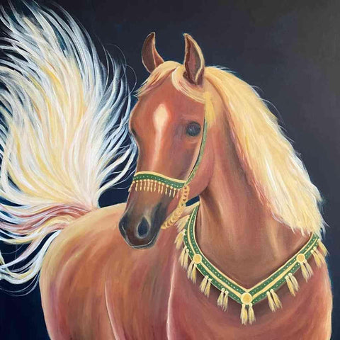 Arabian Pride Mixed Media Painting Buy Now on Artezaar.com Online Art Gallery Dubai UAE