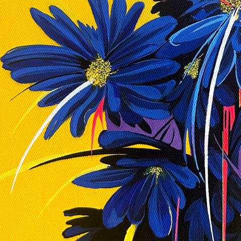 Blue Anemones Blanda Acrylic Painting Buy Now on Artezaar.com Online Art Gallery Dubai UAE