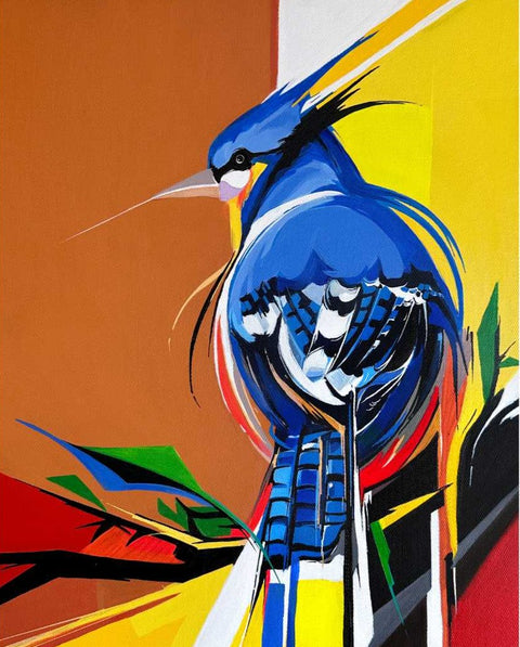 Blue Jay Acrylic Painting Buy Now on Artezaar.com Online Art Gallery Dubai UAE