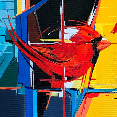 Cardinal Acrylic Painting Buy Now on Artezaar.com Online Art Gallery Dubai UAE