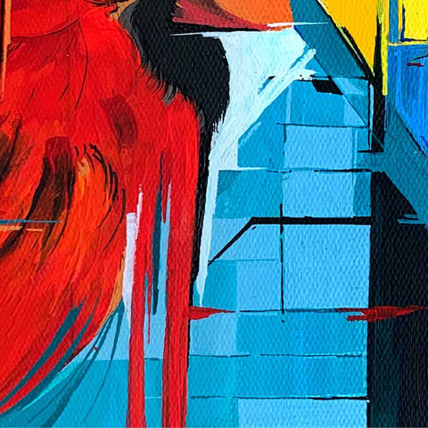 Cardinal Acrylic Painting Buy Now on Artezaar.com Online Art Gallery Dubai UAE
