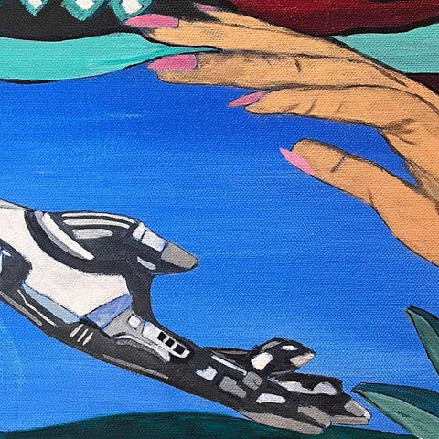 Dream, will and power to build sustainable future by Maitha AlFalasi Acrylic Painting Buy now on artezaar.com Online Art Gallery
