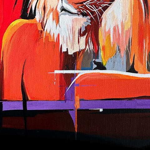 Lion Acrylic Painting Buy Now on Artezaar.com Online Art Gallery Dubai UAE