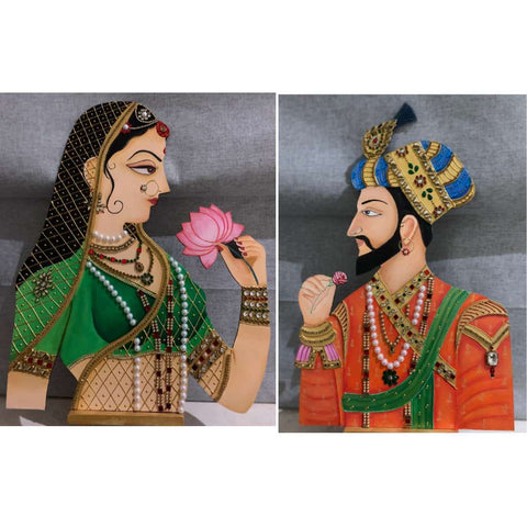 Rani-Raja by Divya Single Mixed media painting Buy now on artezaar.com Online Art Gallery