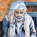 The Noble man by Shobha Iyer Oil painting Buy now on artezaar.com Online Art Gallery