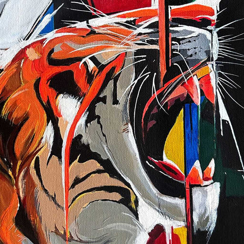 Tiger Acrylic Painting Buy Now on Artezaar.com Online Art Gallery Dubai UAE