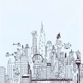 UAE Futuristic Skyline by Vihaan Aiyar Sketches & Drawings Buy now on artezaar.com Online Art Gallery