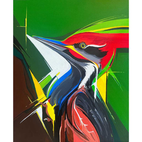 Woodpecker Acrylic Painting Buy Now on Artezaar.com Online Art Gallery Dubai UAE