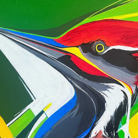 Woodpecker Acrylic Painting Buy Now on Artezaar.com Online Art Gallery Dubai UAE