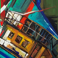 Boats on a river by Pue Majumdar Acrylic painting Buy now on artezaar.com Online Art Gallery