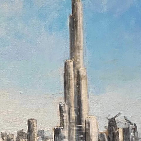 Burj Acrylic Painting Buy Now on Artezaar.com Online Art Gallery Dubai UAE