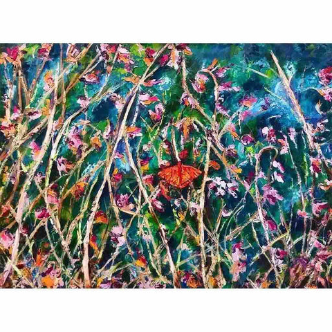 Butterfly Landscape Oil Painting Buy Now on Artezaar.com Online Art Gallery Dubai UAE