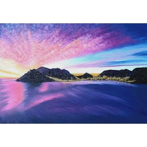 Cape Town at Sunset Fine Art Oil Painting Buy Now on Artezaar.com Online Art Gallery Dubai UAE