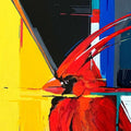 Cardinal by Pue Majumdar Acrylic painting Buy now on artezaar.com Online Art Gallery