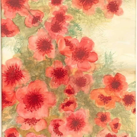 Cherry Blossoms Watercolor Painting Buy Now on Artezaar.com Online Art Gallery Dubai UAE