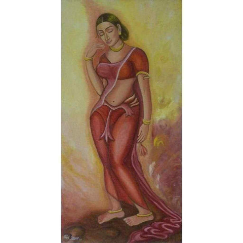 Devdasi Oil Painting Buy Now on Artezaar.com Online Art Gallery Dubai UAE