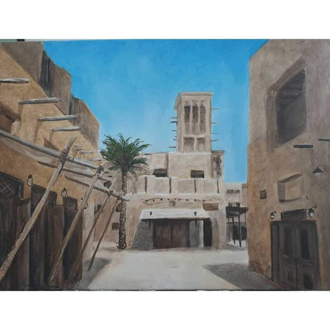 Dubai Al Seef 1 Acrylic Painting Buy Now on Artezaar.com Online Art Gallery Dubai UAE