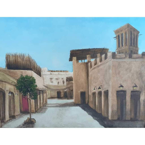 Dubai Al Seef 2 Acrylic Painting Buy Now on Artezaar.com Online Art Gallery Dubai UAE
