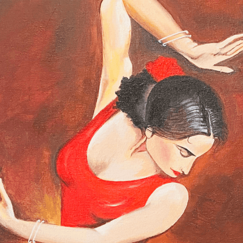 Acrylic Painting Flamenco Buy Now Artezaar Online Art Gallery in Dubai UAE