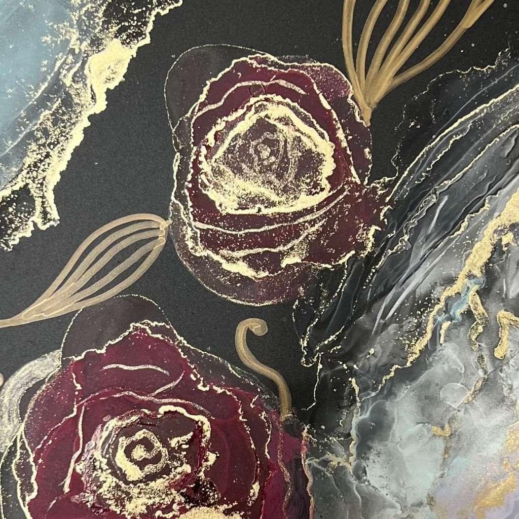 Floating Roses (Set of 3) | Alchohol Ink | Artezaar.com Art Gallery ...