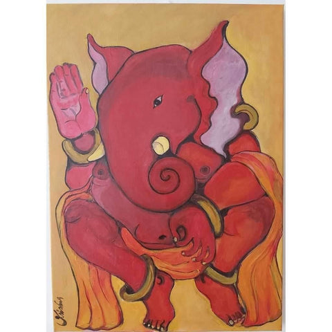 Ganesha Fine Art Acrylic Painting Buy Now on Artezaar.com Online Art Gallery Dubai UAE
