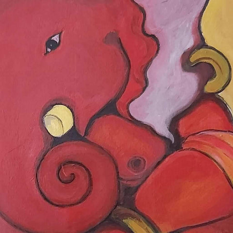 Ganesha Fine Art Acrylic Painting Buy Now on Artezaar.com Online Art Gallery Dubai UAE