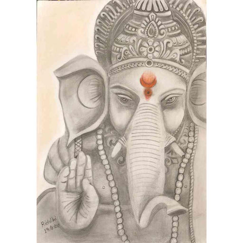 God Ganesha Sketch Buy Now on Artezaar.com Online Art Gallery Dubai UAE