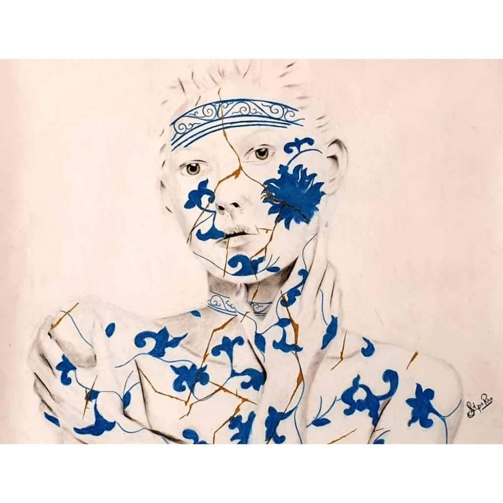 Fine Art | Sketches and Drawings | Golden Scars | Artezaar.com Dubai ...
