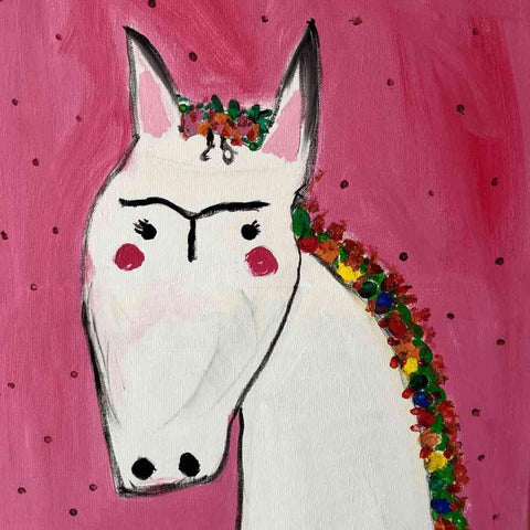Horse Frida Acrylic Painting Buy Now on Artezaar.com Online Art Gallery Dubai UAE