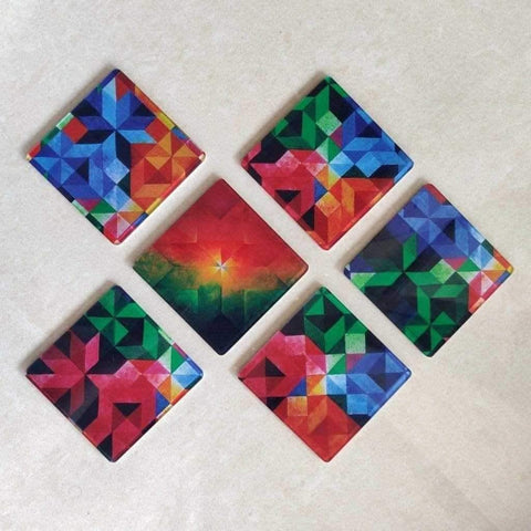 Kaleidoscope Coasters Abstract Home Decor Buy Now on Artezaar.com Online Art Gallery Dubai UAE