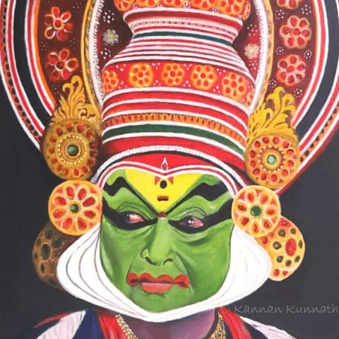 Kathakali Fine Art Acrylic Painting Buy Now on Artezaar.com Online Art Gallery Dubai UAE