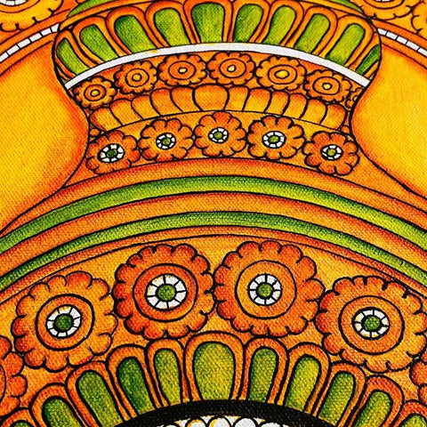 Kathakali Kerala Mural by Shilpa Akhil Buy now on artezaar.com Online Art Gallery