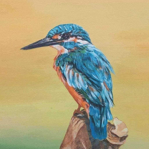 Kingfisher Acrylic Painting Buy Now on Artezaar.com Online Art Gallery Dubai UAE