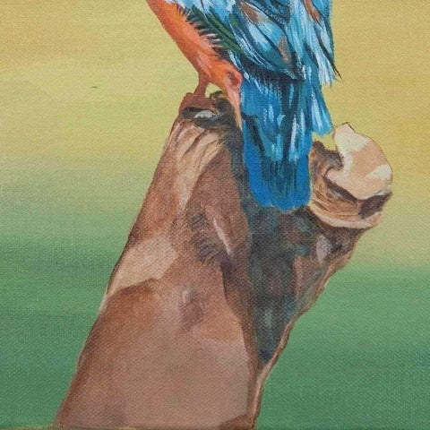 Kingfisher Acrylic Painting Buy Now on Artezaar.com Online Art Gallery Dubai UAE