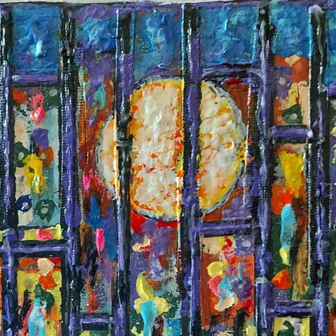 Locked Moon Acrylic Painting Buy Now on Artezaar.com Online Art Gallery Dubai UAE