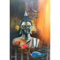 Lord Buddha Fine Art Acrylic Painting Buy Now on Artezaar.com Online Art Gallery Dubai UAE
